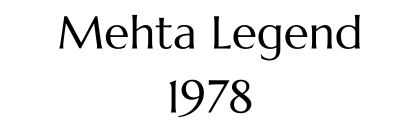 Mehta LEGEND 1978 Kalwa Logo